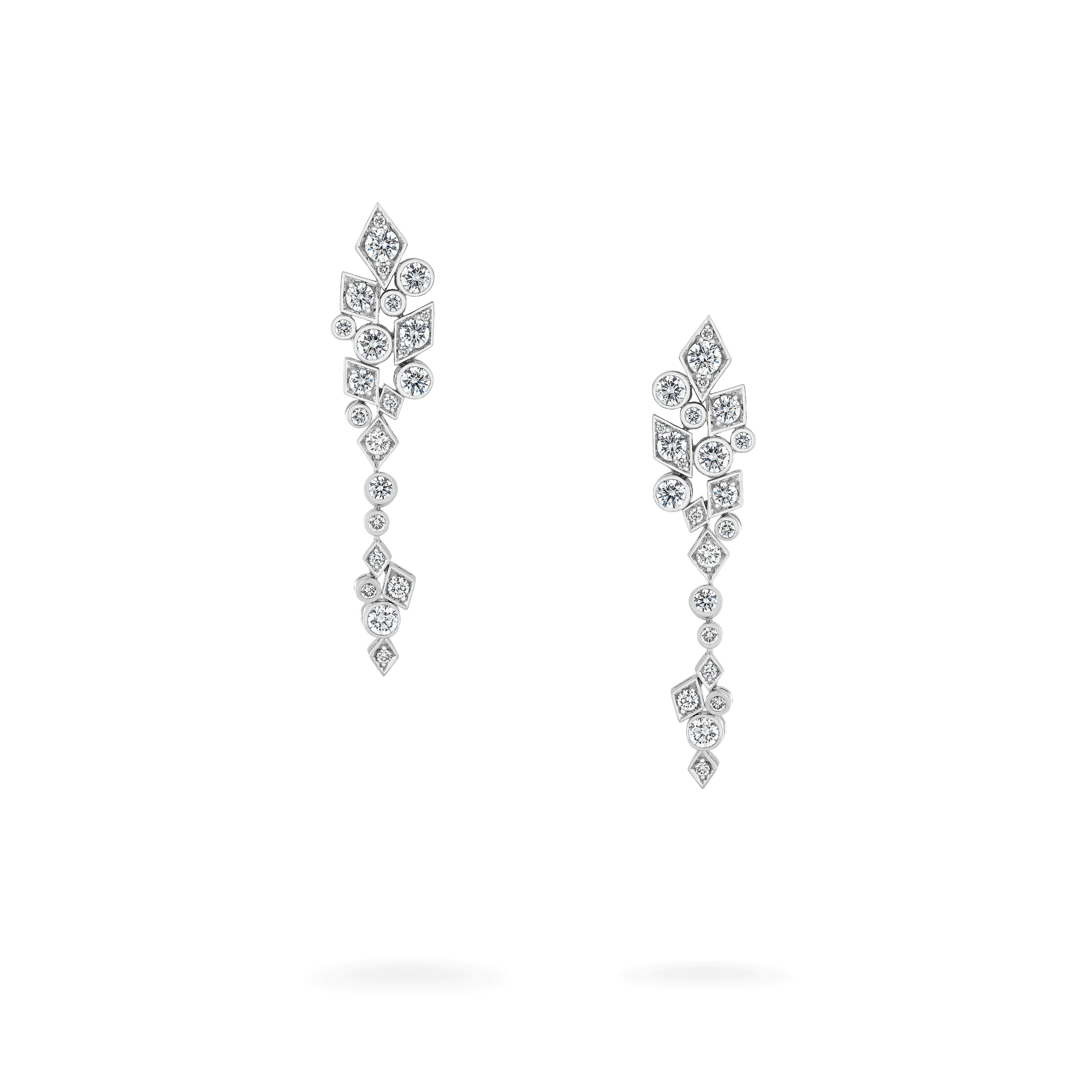 Albemarle Abstract Transformable Diamond Earrings | In 18ct White Gold
