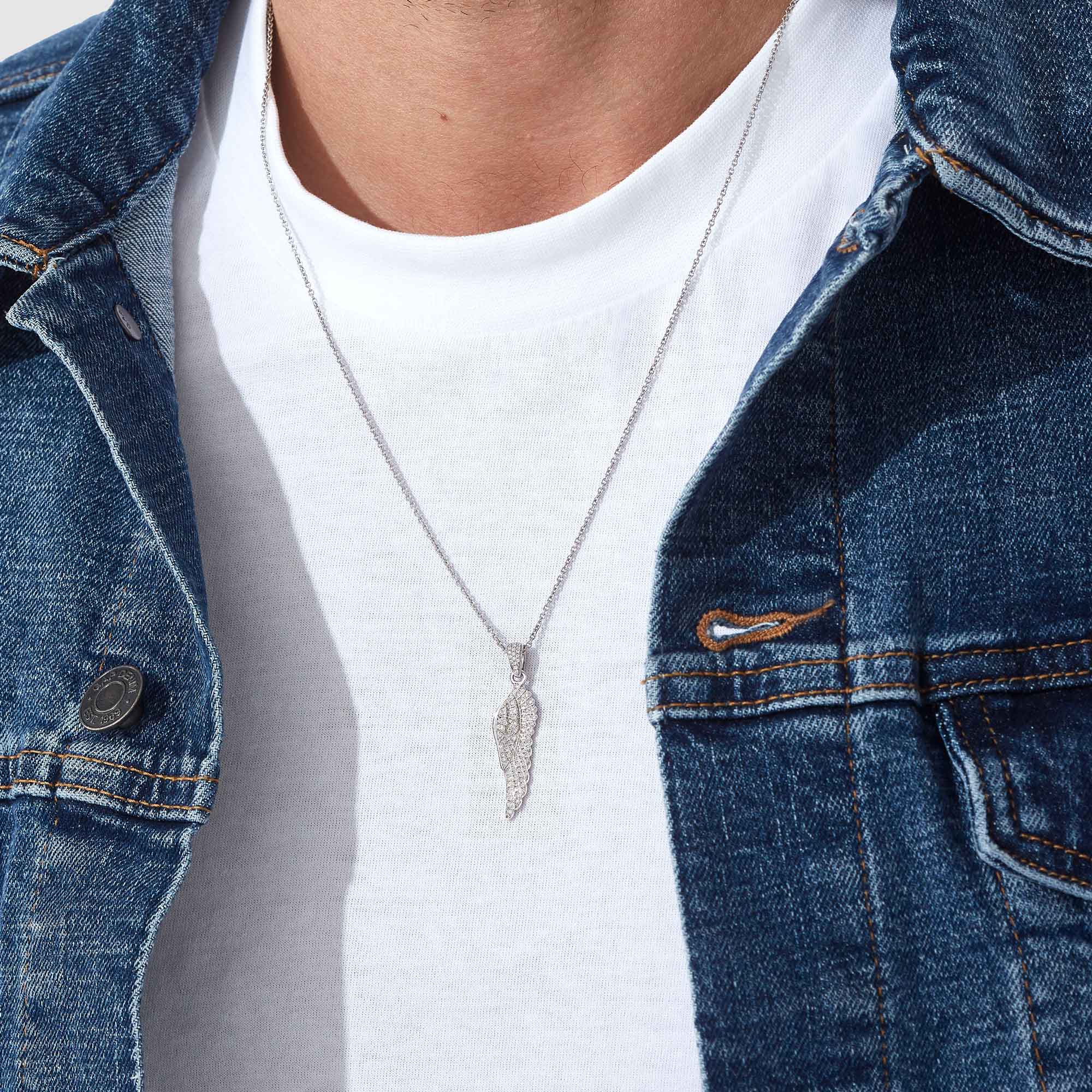 Wings Classic Mini Icons Diamond Pendant | In 18ct White Gold - Image 3